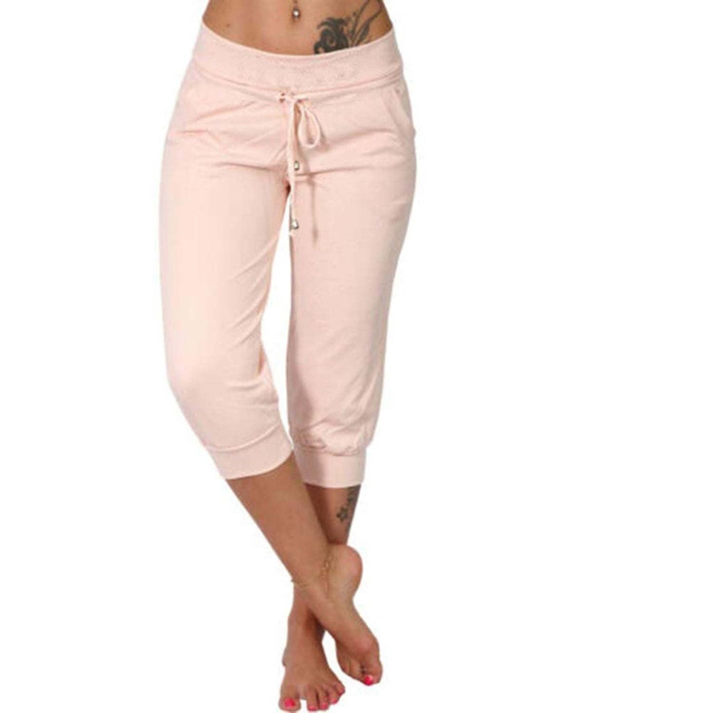 Natalia - Pantalón capri ajustado de tiro alto
