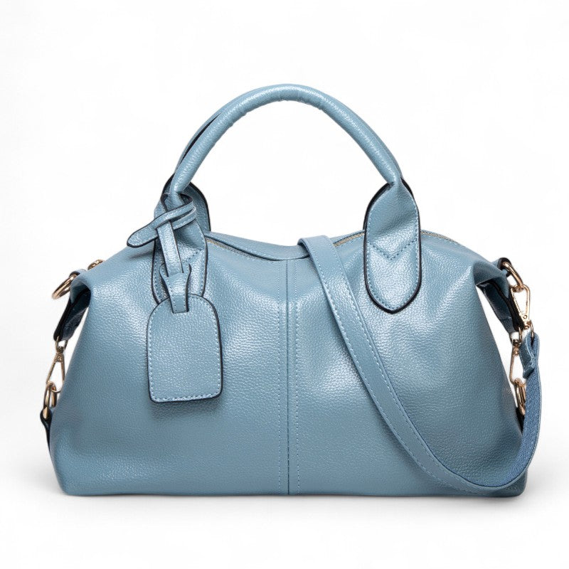 MILEY - Bolso Bandolera en cuero texturizado - Azul - CARMEN VELVET