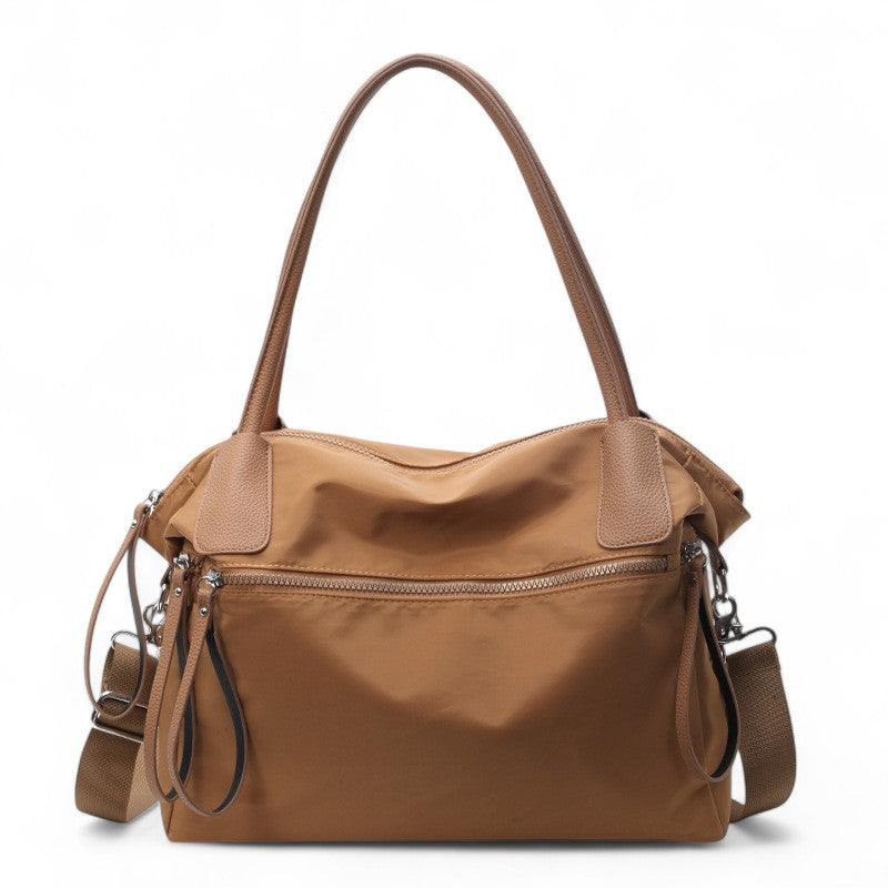 RUTIA - Bolso Bandolera en lona - Marrón - CARMEN VELVET
