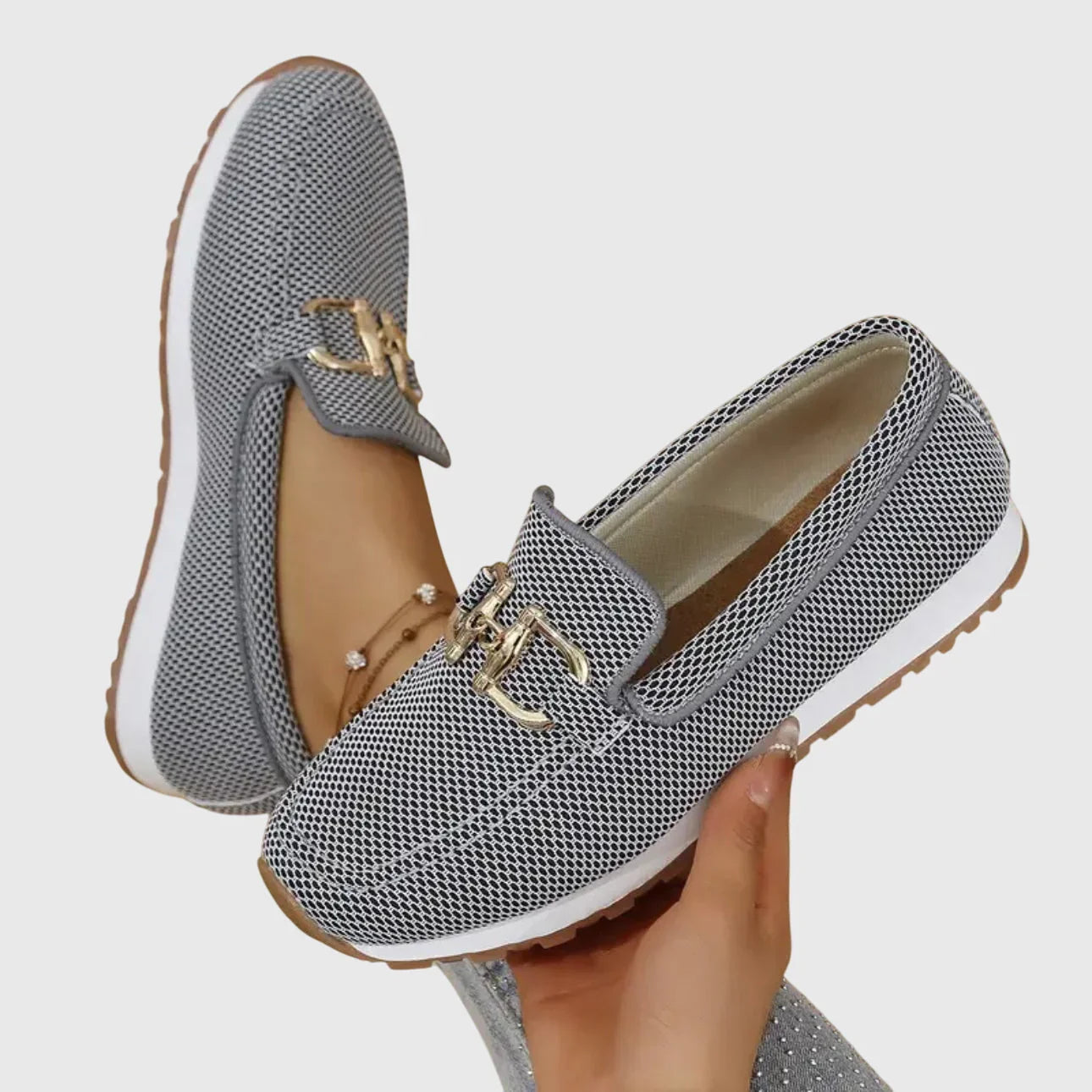 Ria - Zapatillas de confort ergonómico de tejido transpirable