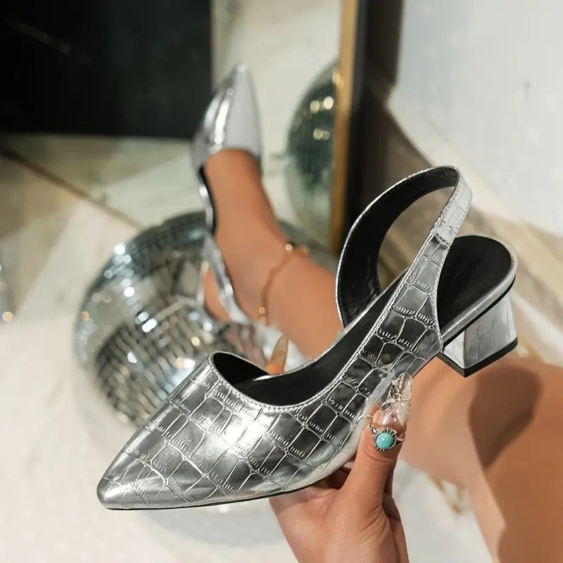 Alexia - Zapatos con tacón cuadrado elegante