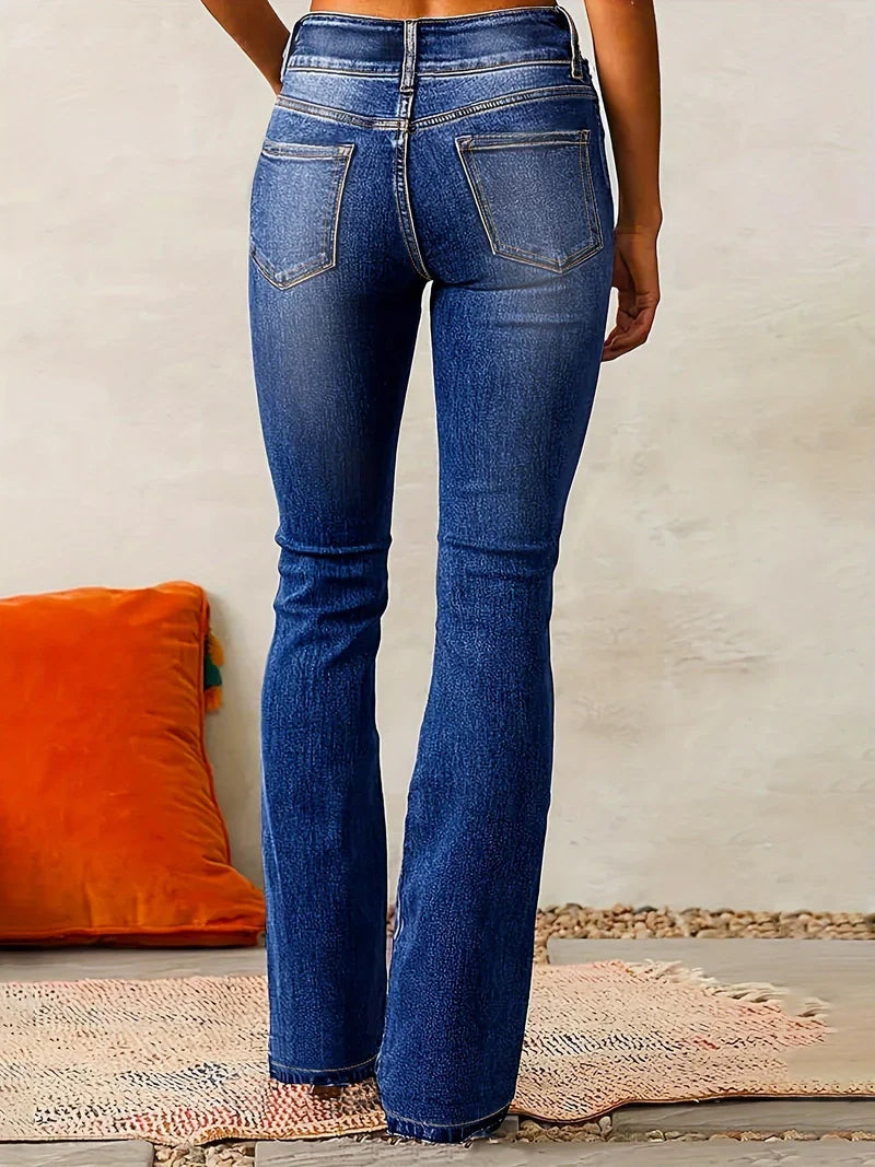 Rocío - Vaqueros acampanados de talle alto