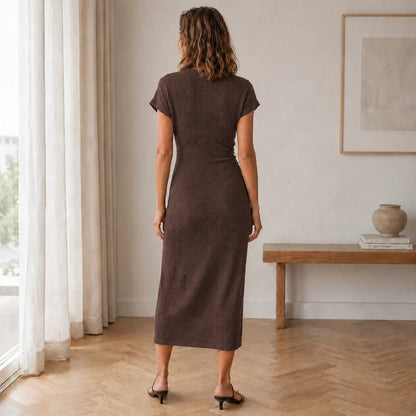 Lorena - Vestido midi con detalle anudado