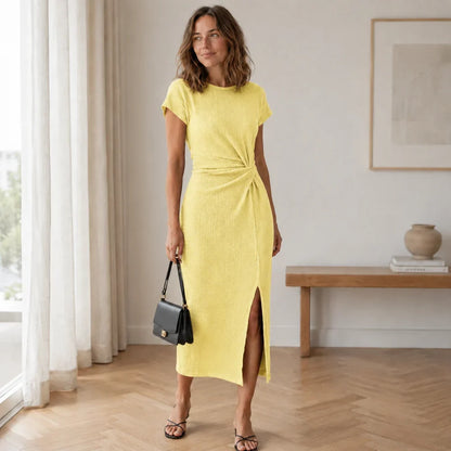 Lorena - Vestido midi con detalle anudado