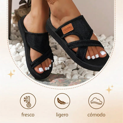 Elisa - Sandalias de tiras cruzadas ligeras de pisada confortable