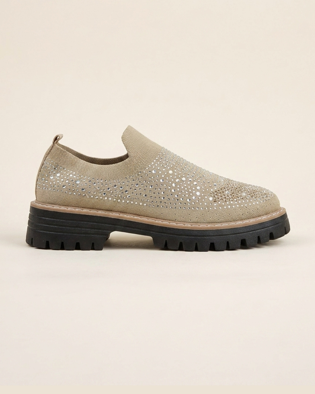 Lorena - Mocasines sin cordones con pedrería brillante