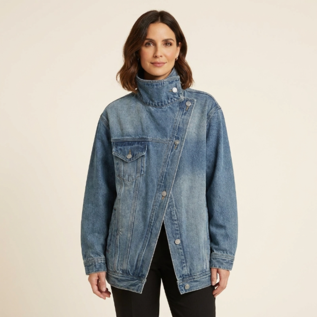 Selva - Chaqueta asimétrica urbana con botones