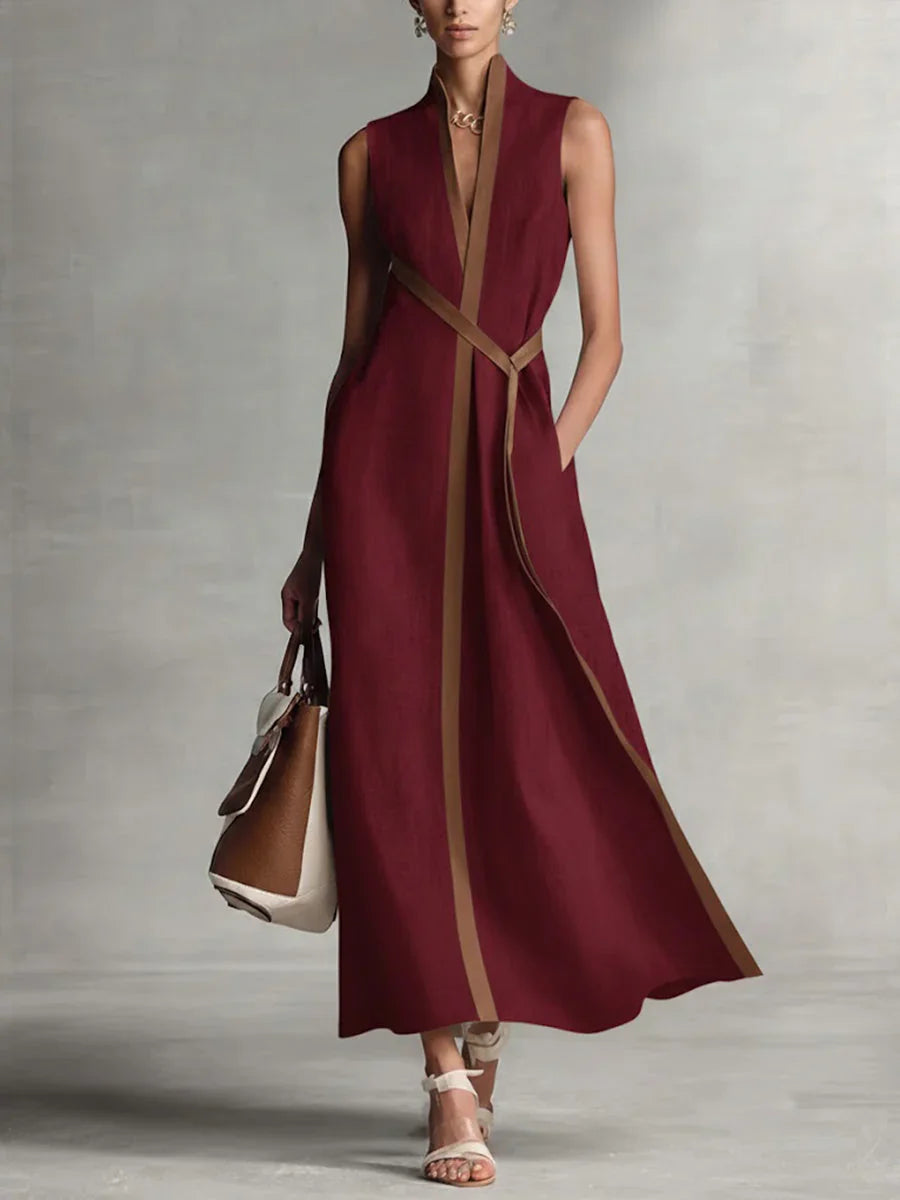 Lumira - Vestido largo cruzado elegante