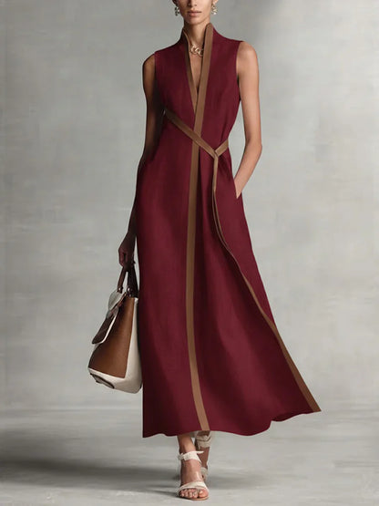 Lumira - Vestido largo cruzado elegante