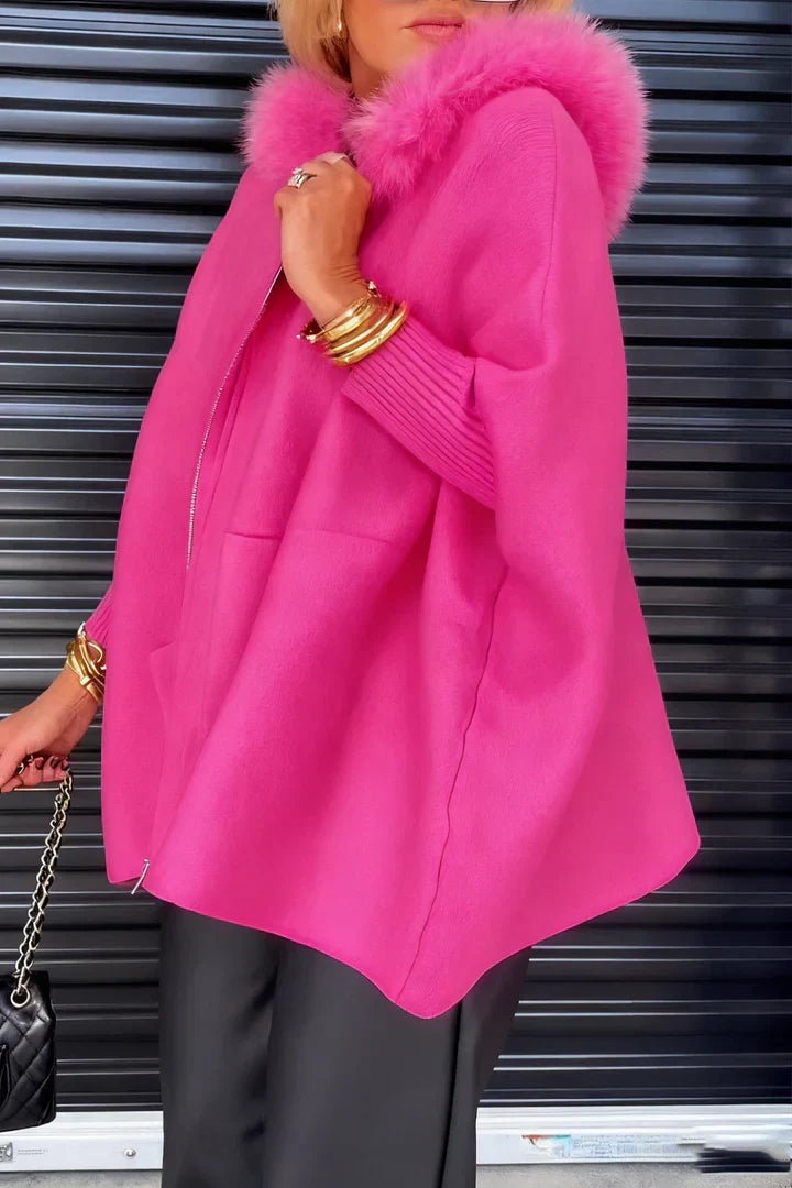 Noa - Chaqueta moderna con capucha de pelo