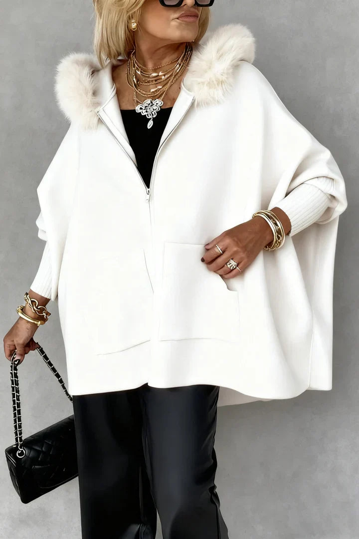 Noa - Chaqueta moderna con capucha de pelo
