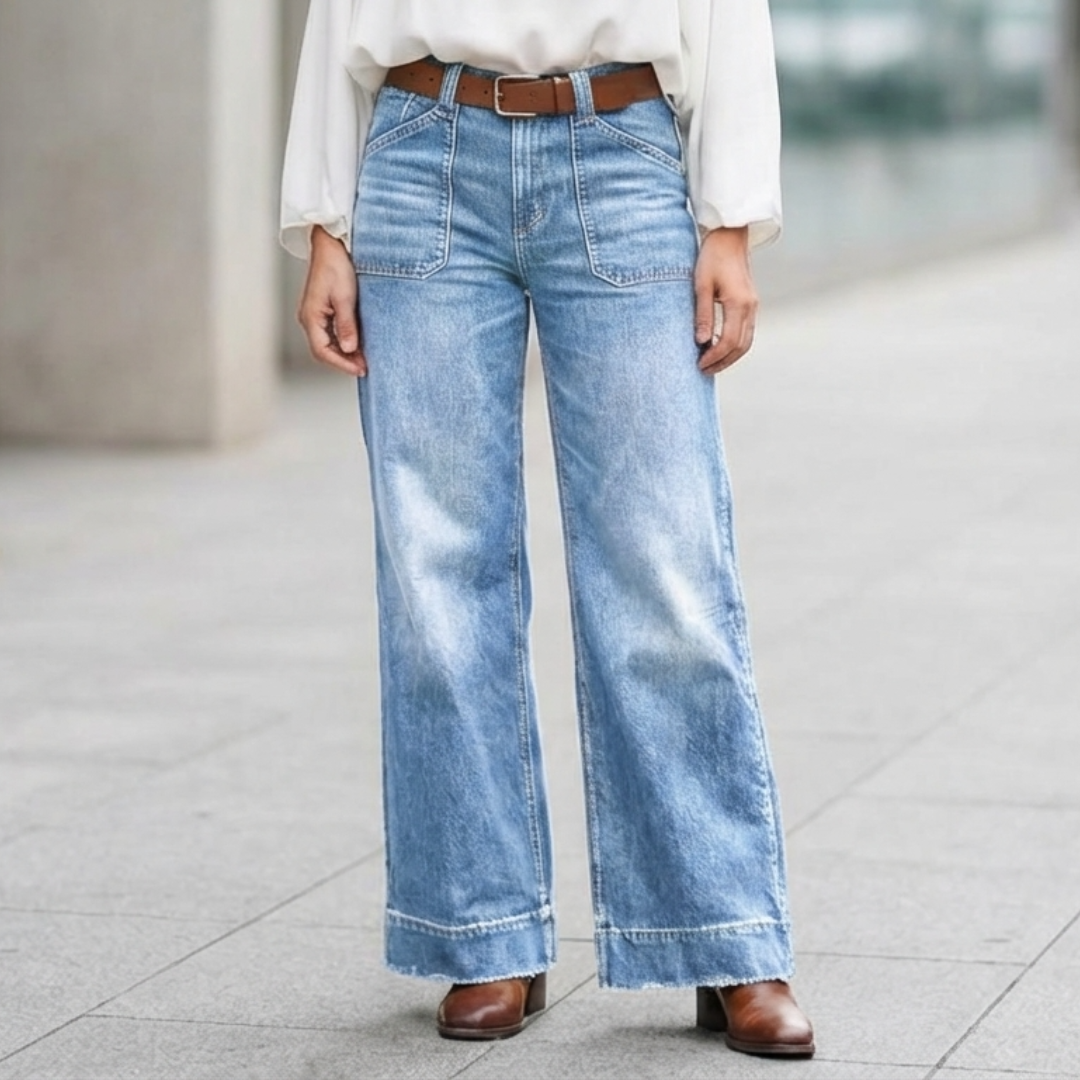 Brisa - Vaqueros de inspiración vintage acampanados