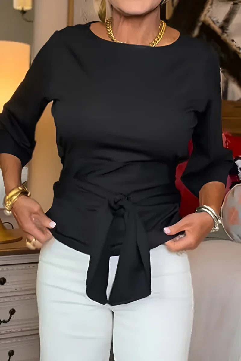 Violeta - Top elegante con lazo en la cintura (1+1 GRATIS)