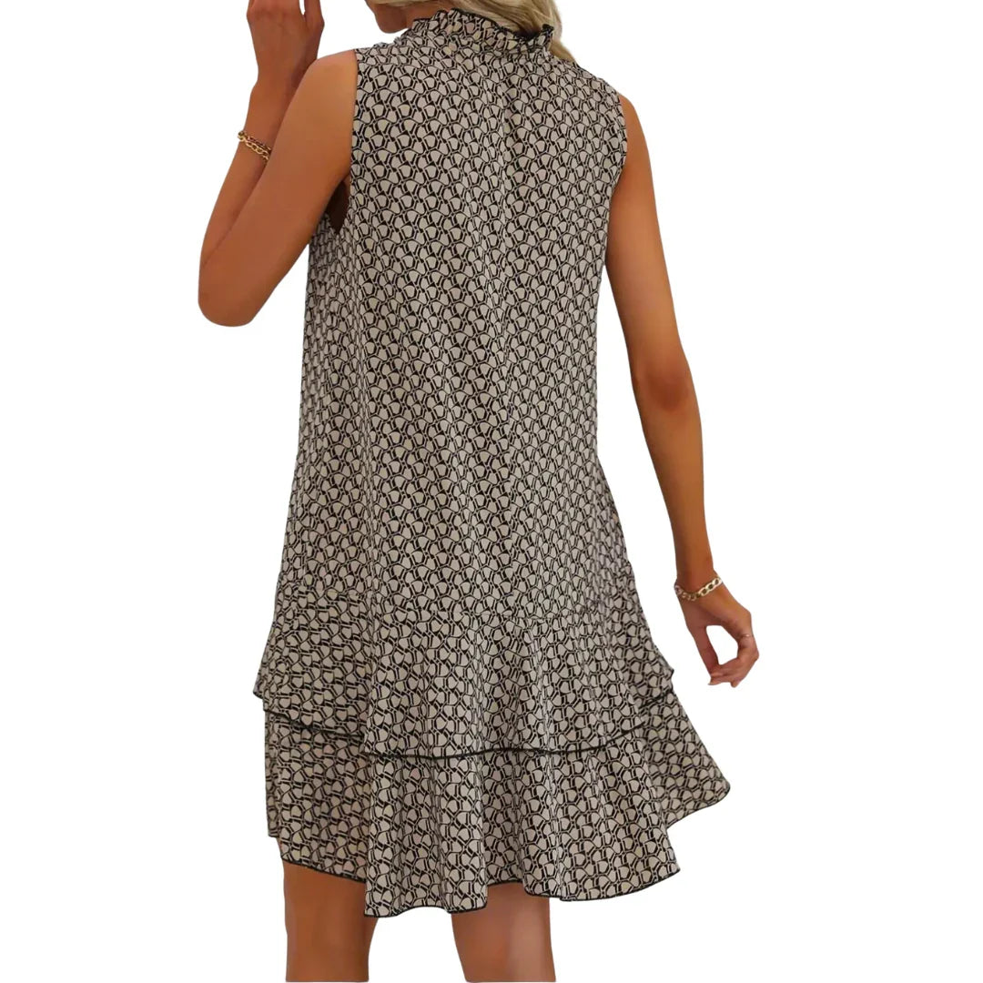Clara - Vestido motivo bohemio con escote de pico
