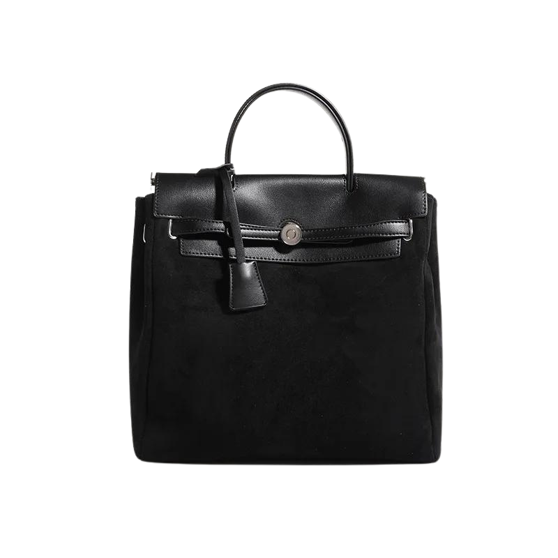 LUANA - Bolso para el Día a Día Vintage con bandolera - Negro - CARMEN VELVET