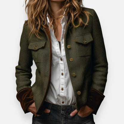 Nora - Chaqueta elegante con detalles de terciopelo