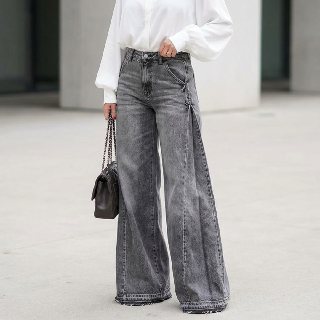 Aitana - Vaqueros oversize de tiro alto y pernera amplia