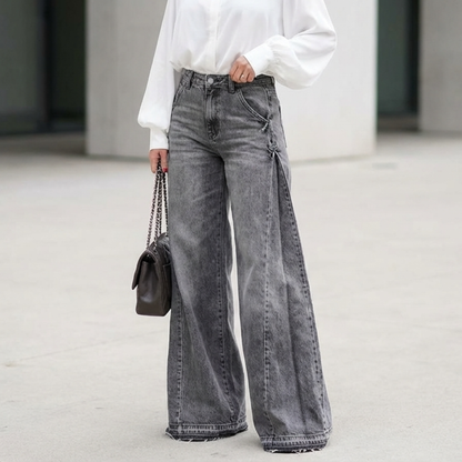 Aitana - Vaqueros oversize de tiro alto y pernera amplia