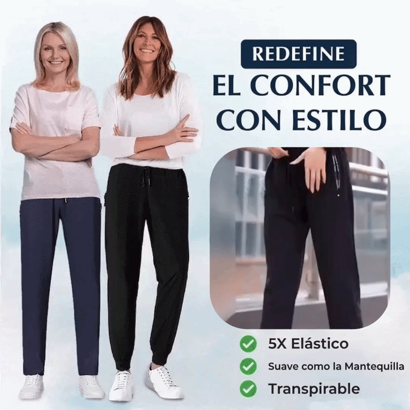 Marta - Pantalón de estilo diario unisex, extremadamente suave y flexible con caída elegante