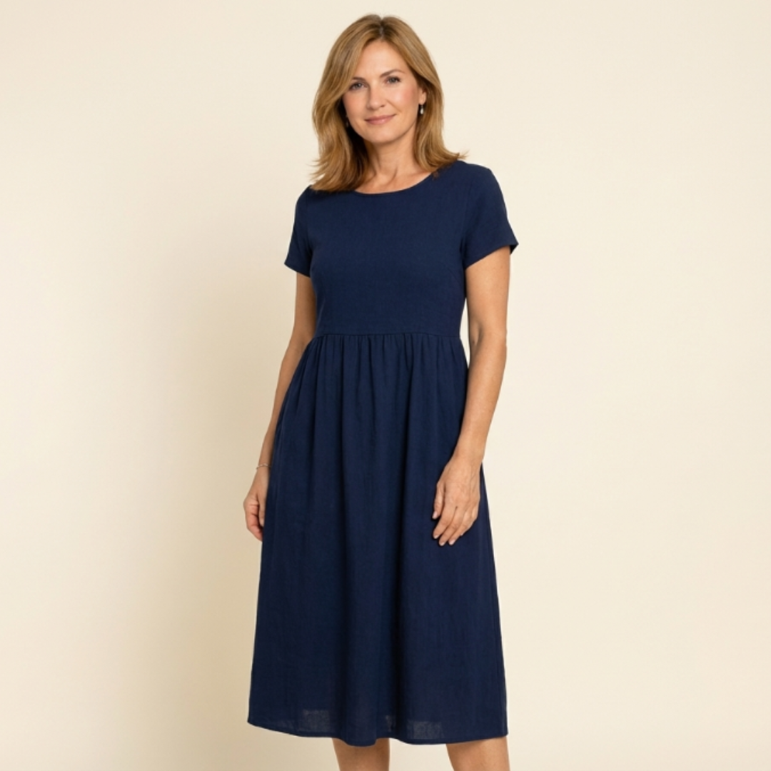 Vega - Vestido midi de caída ligera de elegancia atemporal
