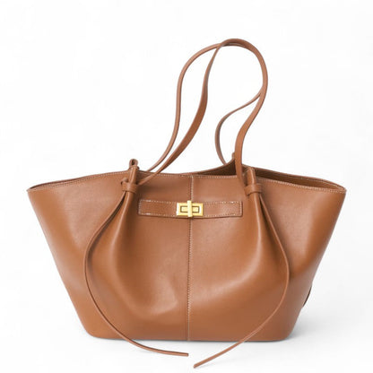ARYS - Bolso para el Día a Día de cuero elegante gran capacidad - Marrón - CARMEN VELVET