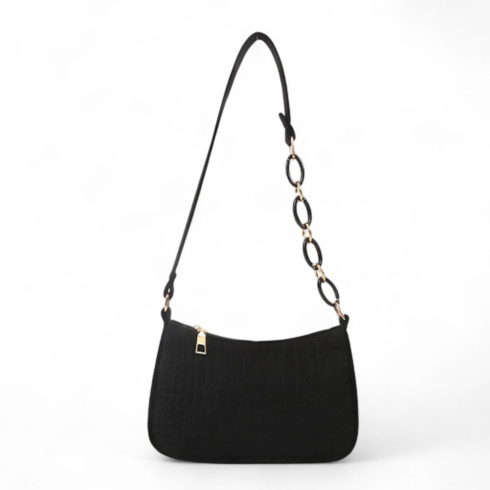 VANA - Bolso Pequeño bandolera en efecto croco - CARMEN VELVET