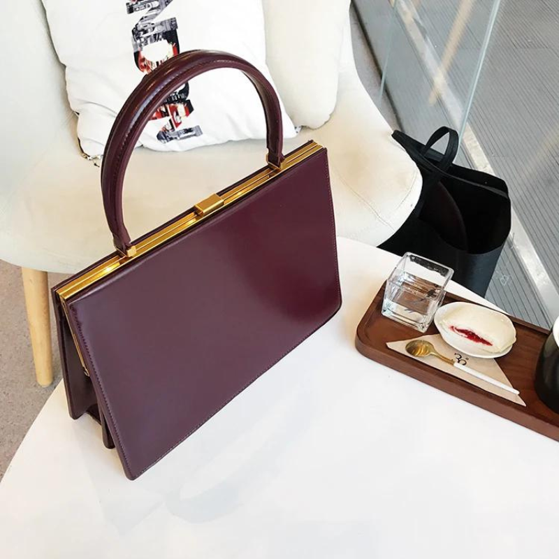 ANGIE - Bolso cuero liso vintage - CARMEN VELVET