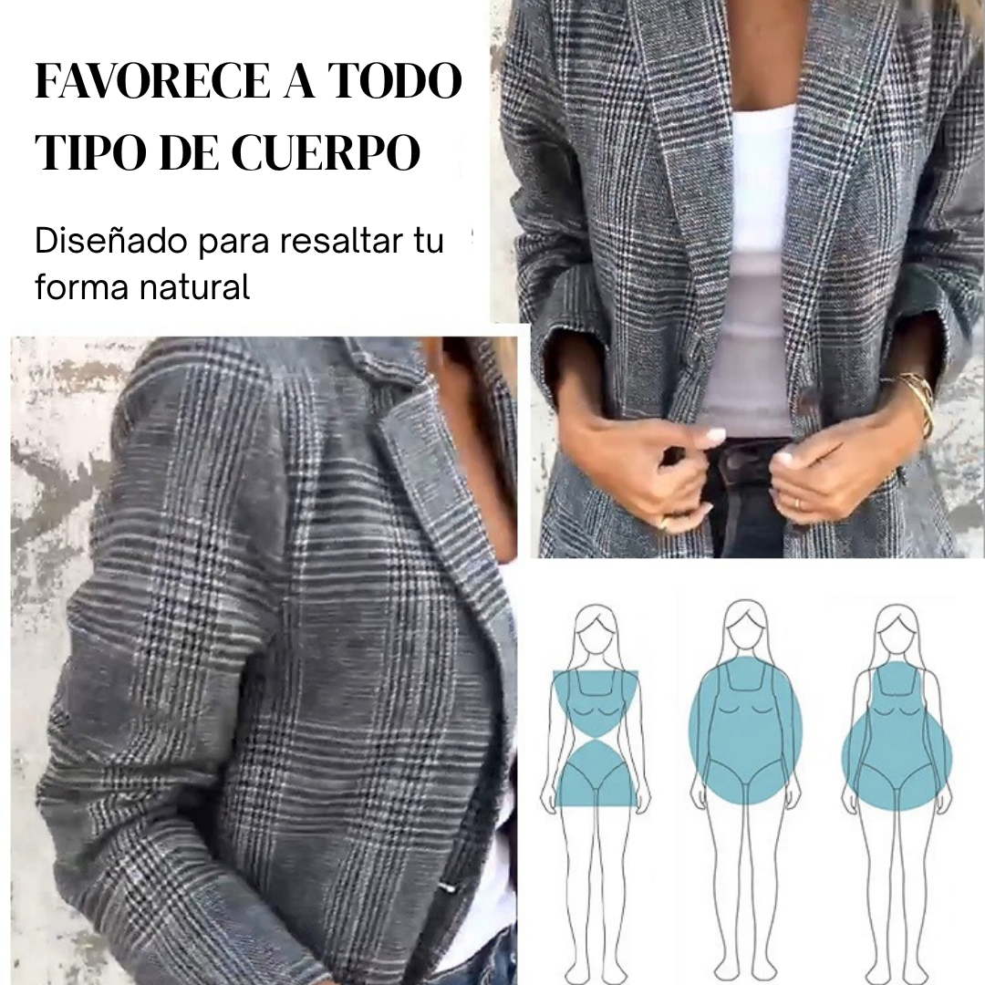 Alejandra - Blazer elegante a cuadros