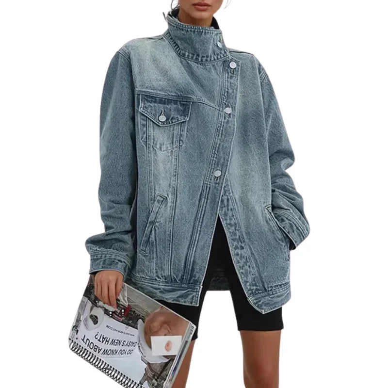 Selva - Chaqueta asimétrica urbana con botones