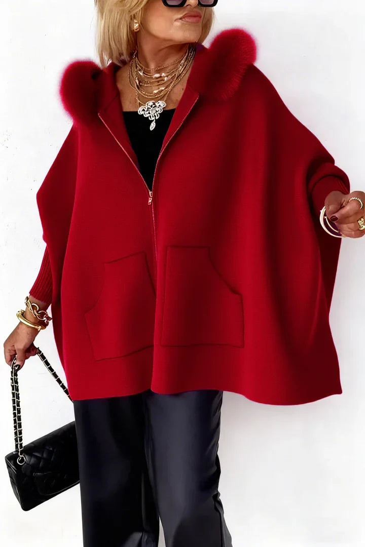 Noa - Chaqueta moderna con capucha de pelo