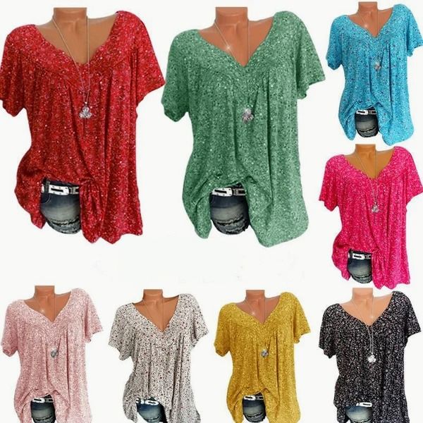 Nerea - Blusa estampada con escote de pico