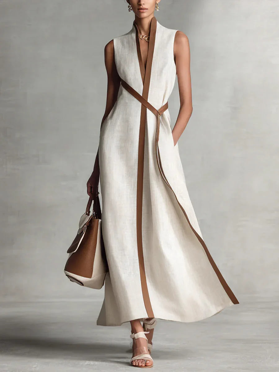 Lumira - Vestido largo cruzado elegante