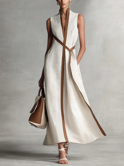 Lumira - Vestido largo cruzado elegante