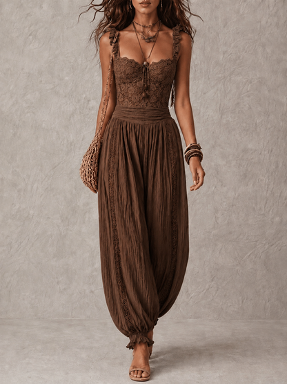 Luisa - Mono bohemio con detalles de encaje