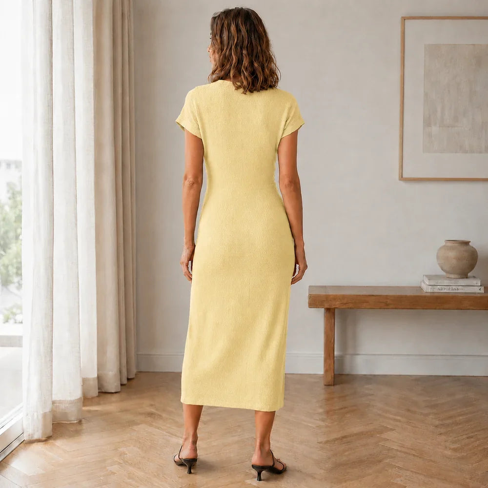 Lorena - Vestido midi con detalle anudado