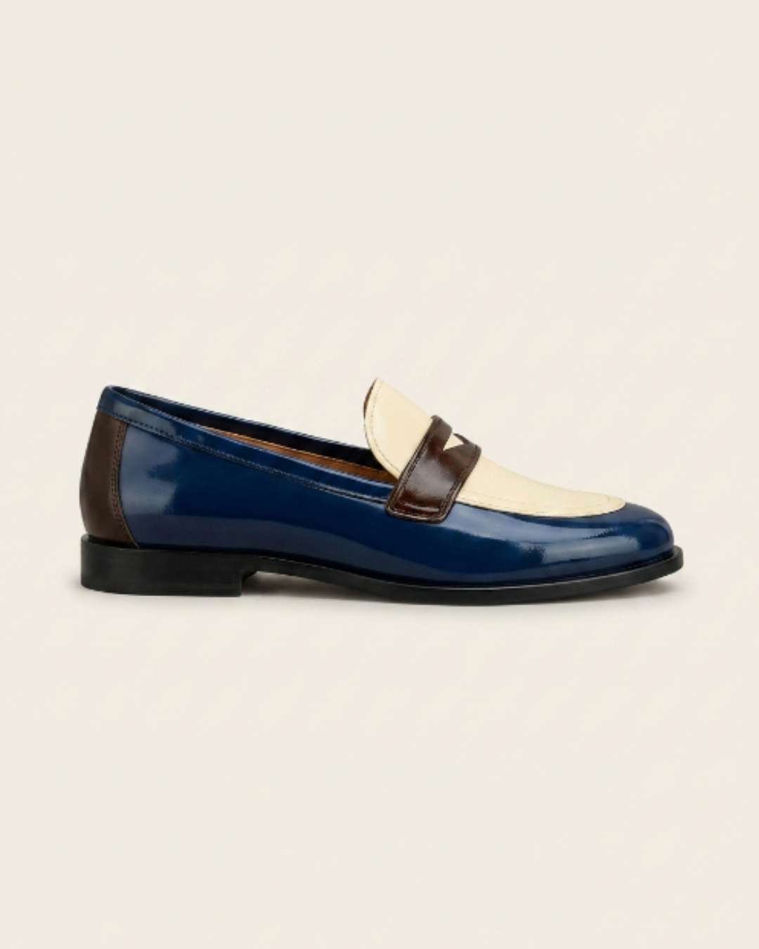 Salma - Mocasines elegantes con diseño bicolor