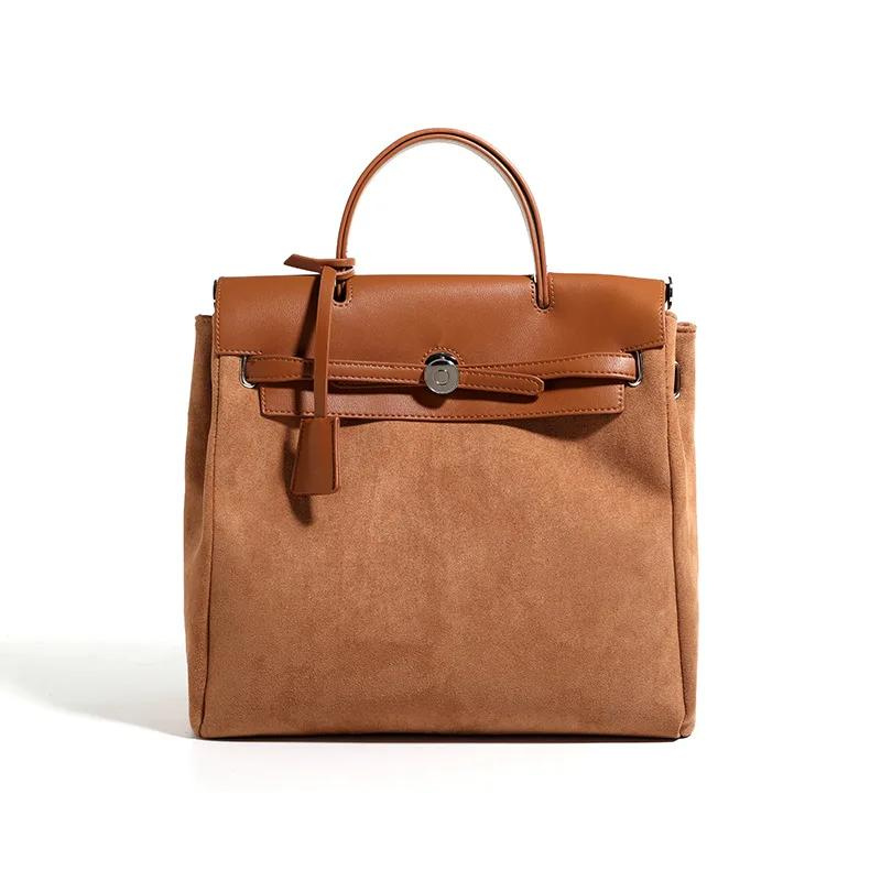LUANA - Bolso para el Día a Día Vintage con bandolera - Marrón - CARMEN VELVET