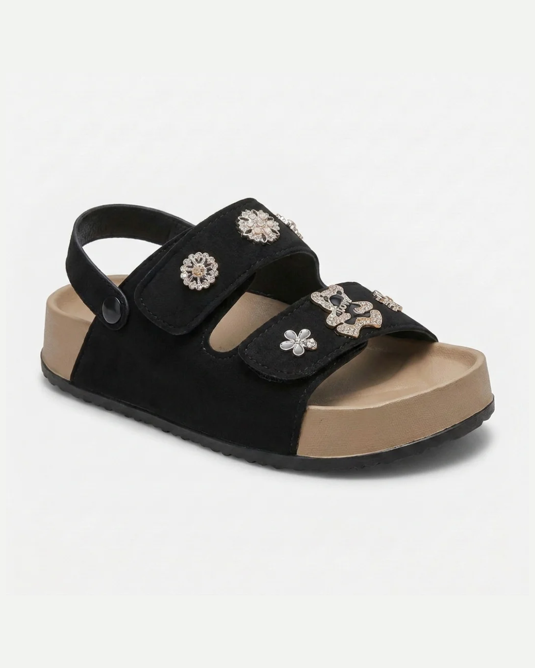 Clara - Sandalias con Plataforma y Pines Decorativos