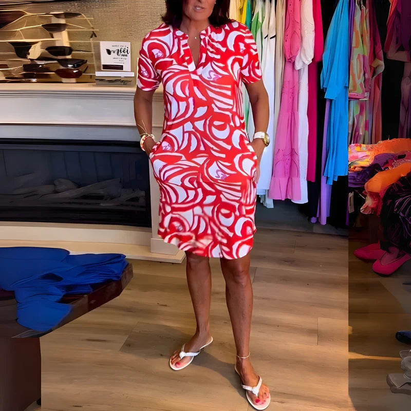 Nora - Vestido con mangas cortas