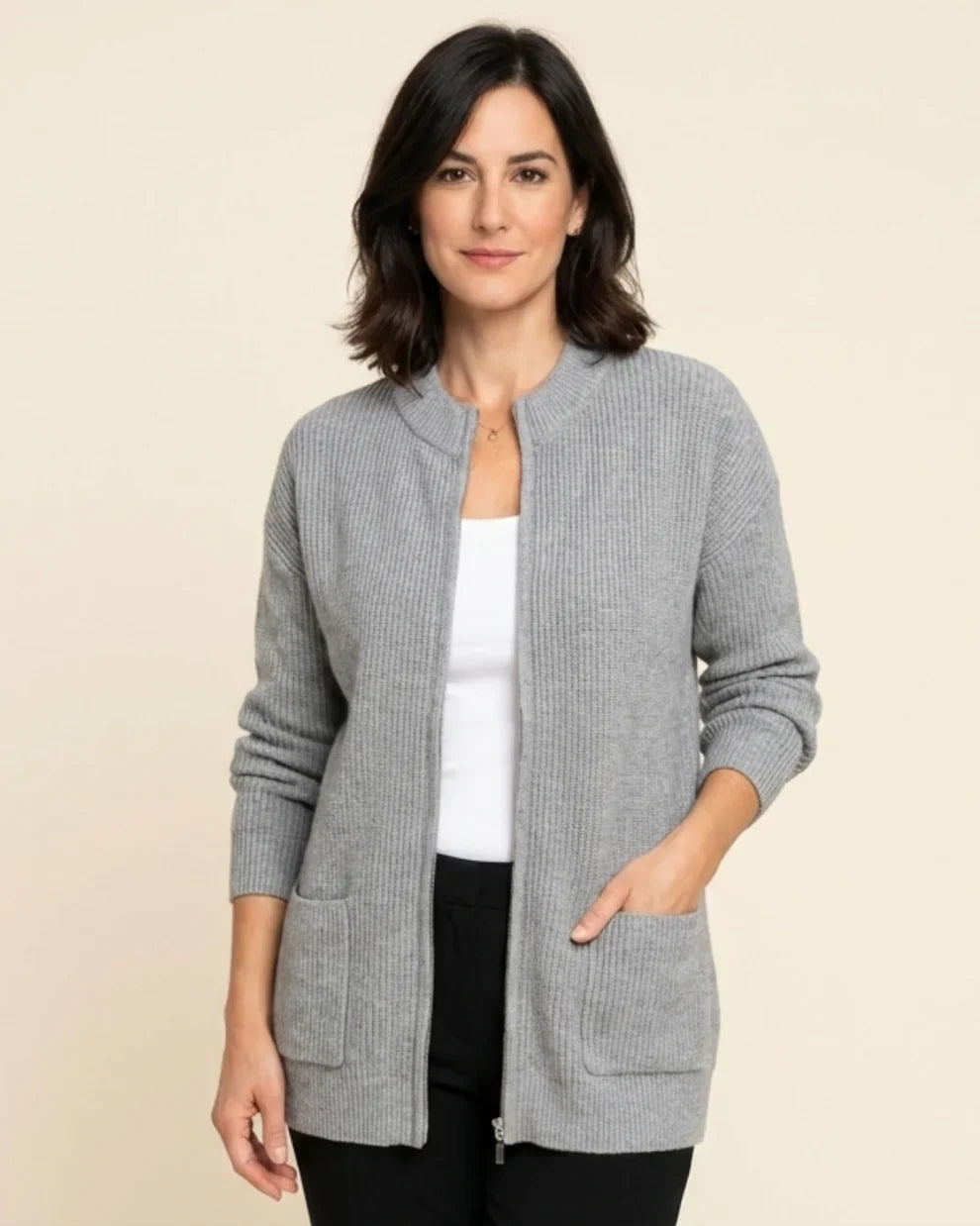 Lisa - Chaqueta de punto con cremallera
