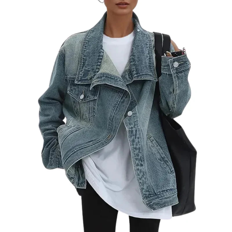Selva - Chaqueta asimétrica urbana con botones