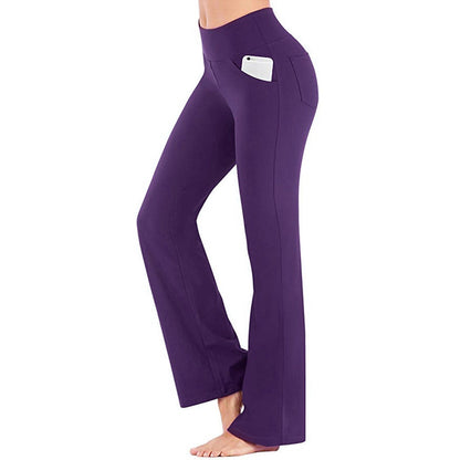 Naiara - Pantalón de tiro alto elástico y línea amplia