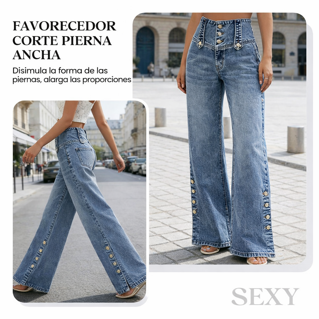 Lola - Vaqueros anchos de tiro alto