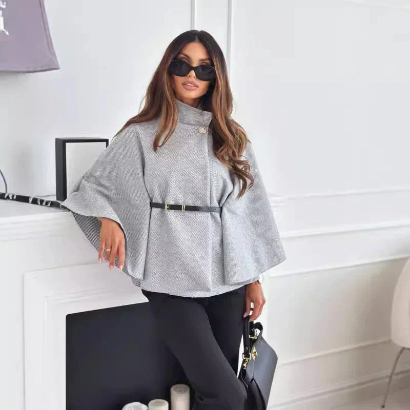 Claudia - Chaqueta elegante con cinturón y diseño de mariposa