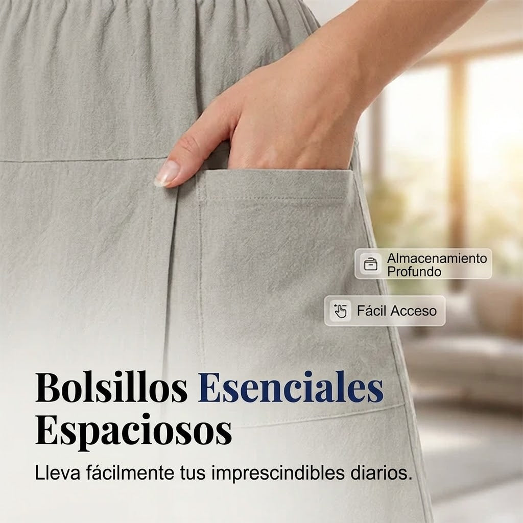 Aurelia - Falda pantalón de estilo diario con cintura elástica