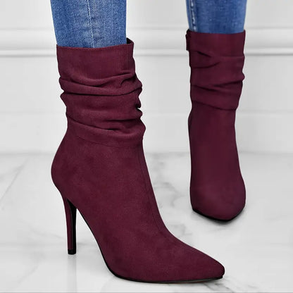 Elena - Botines de tacón fino con punta