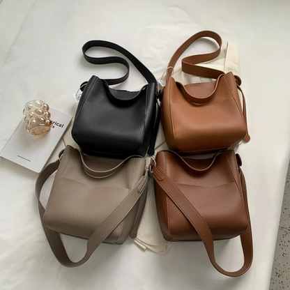 CAMILLE - Bolso Bandolera Grande de Cuero suave granulado - CARMEN VELVET