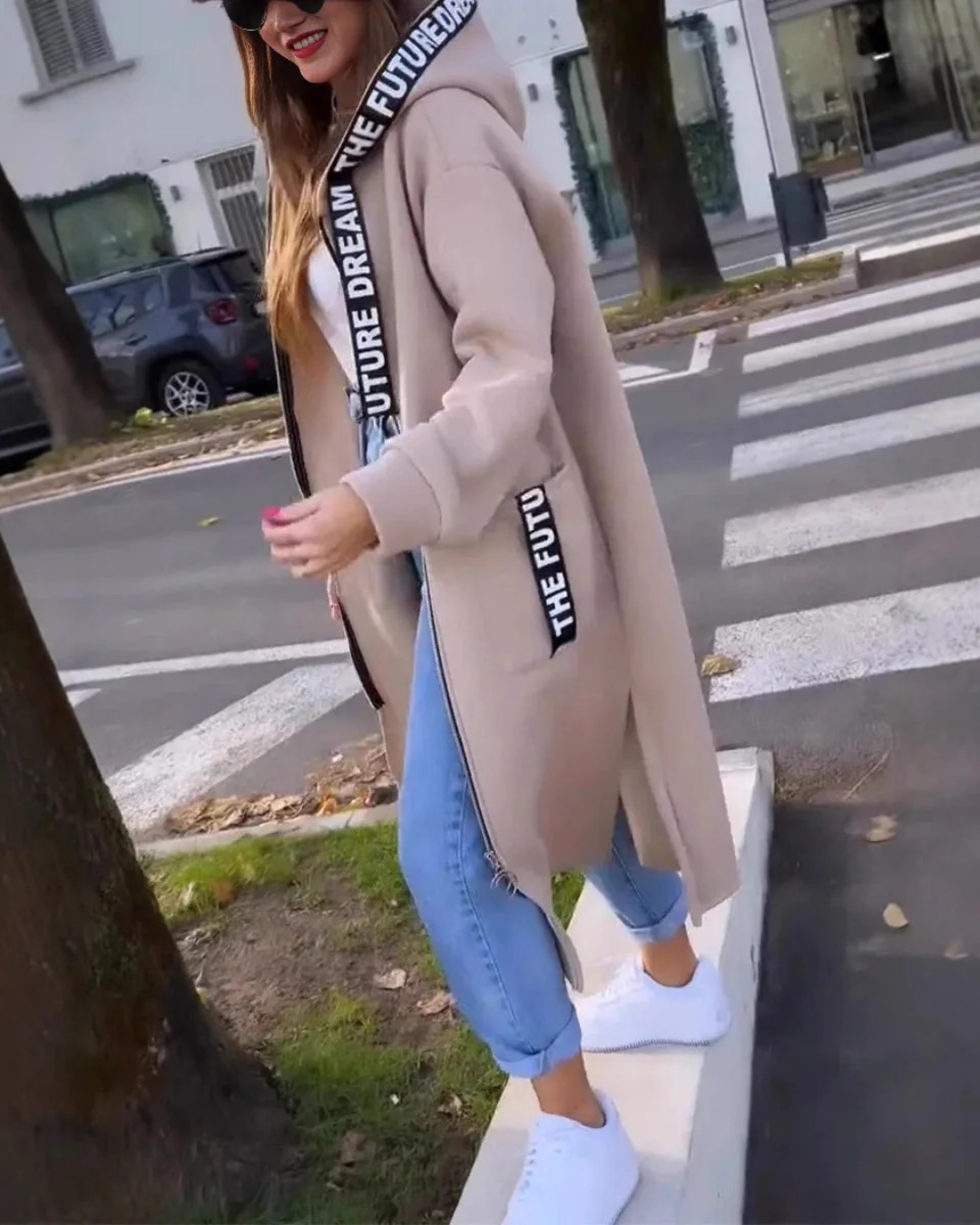 Aurora - Chaqueta larga con capucha