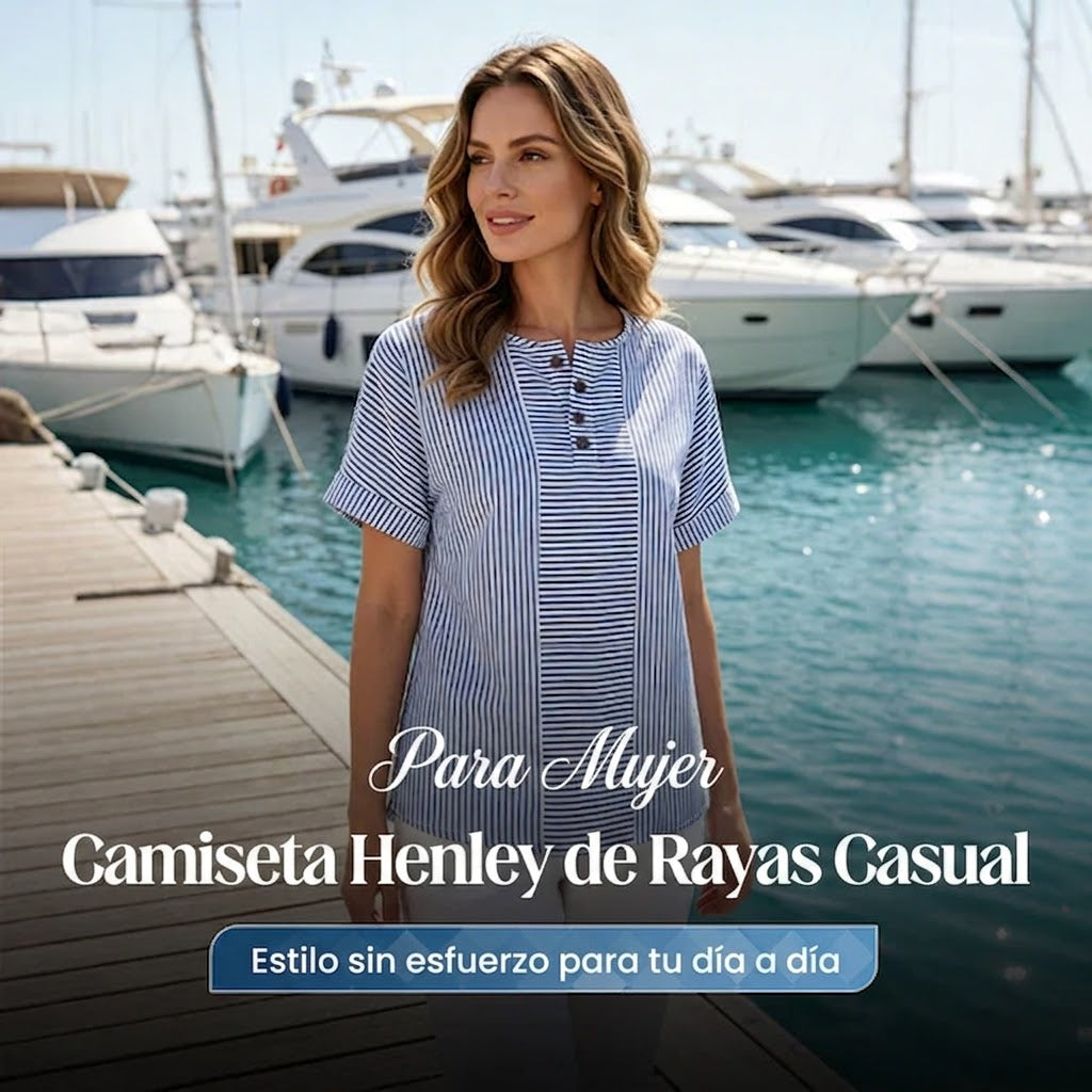 Diana - Blusa con motivo de rayas de estilo francés