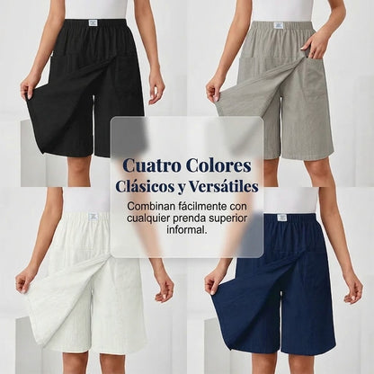 Aurelia - Falda pantalón de estilo diario con cintura elástica